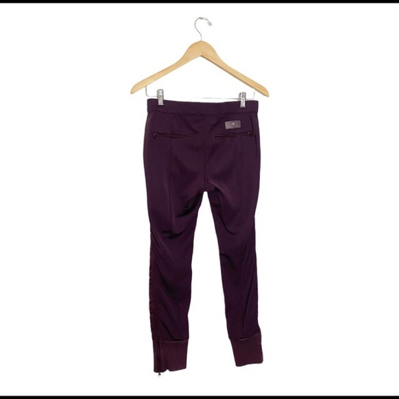 Stella McCartney x Adidas Maroon Quilted Moto Pant - Picture 4 of 6